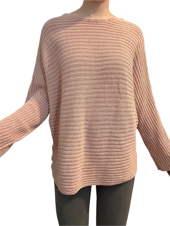Free People Sweaters - Free People Beach Sweater Ribbed Knit Pink Oversized Slouchy Boho Size Small